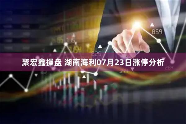 聚宏鑫操盘 湖南海利07月23日涨停分析